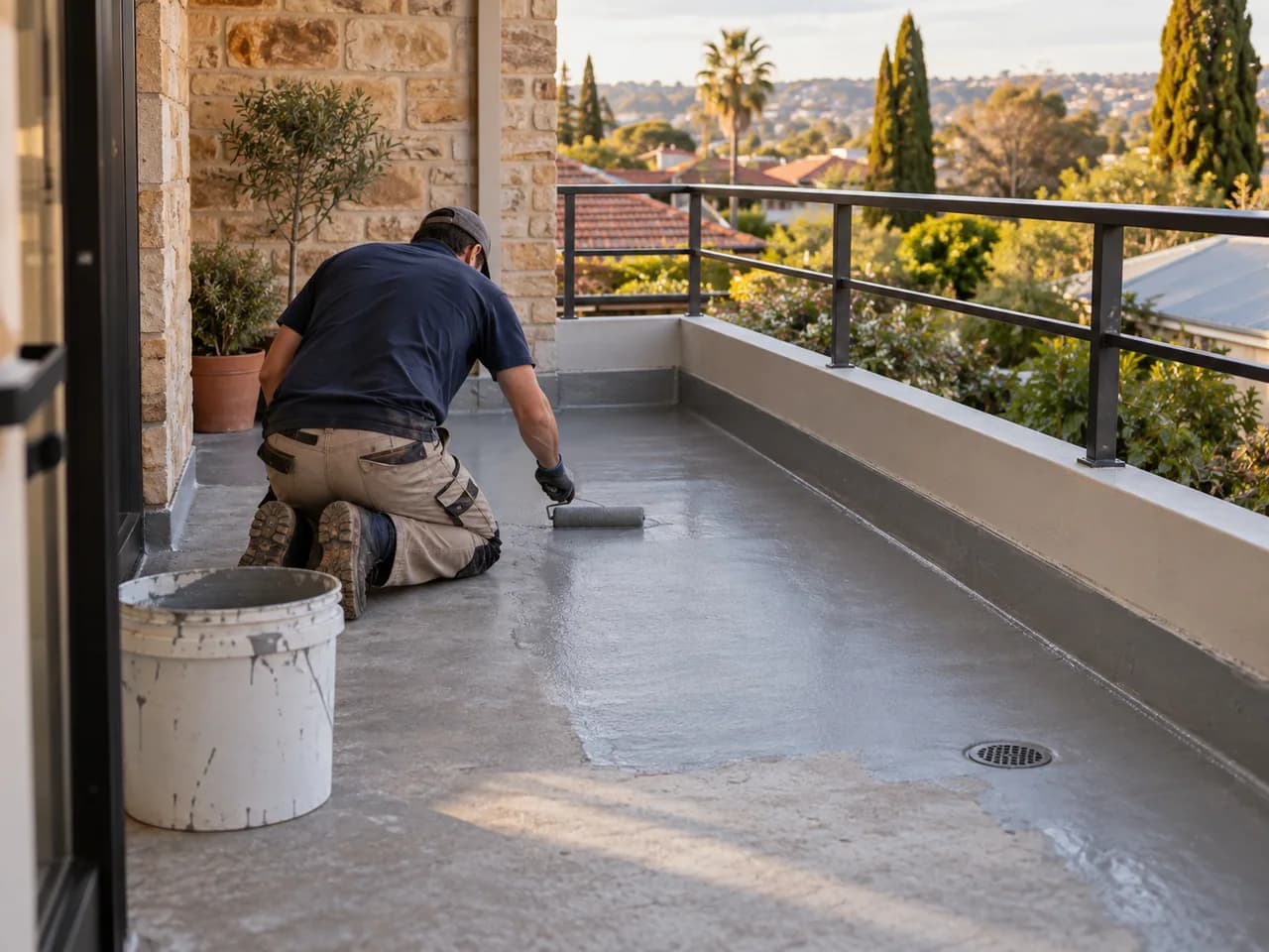 Illustrative balcony waterproofing service in Adelaide